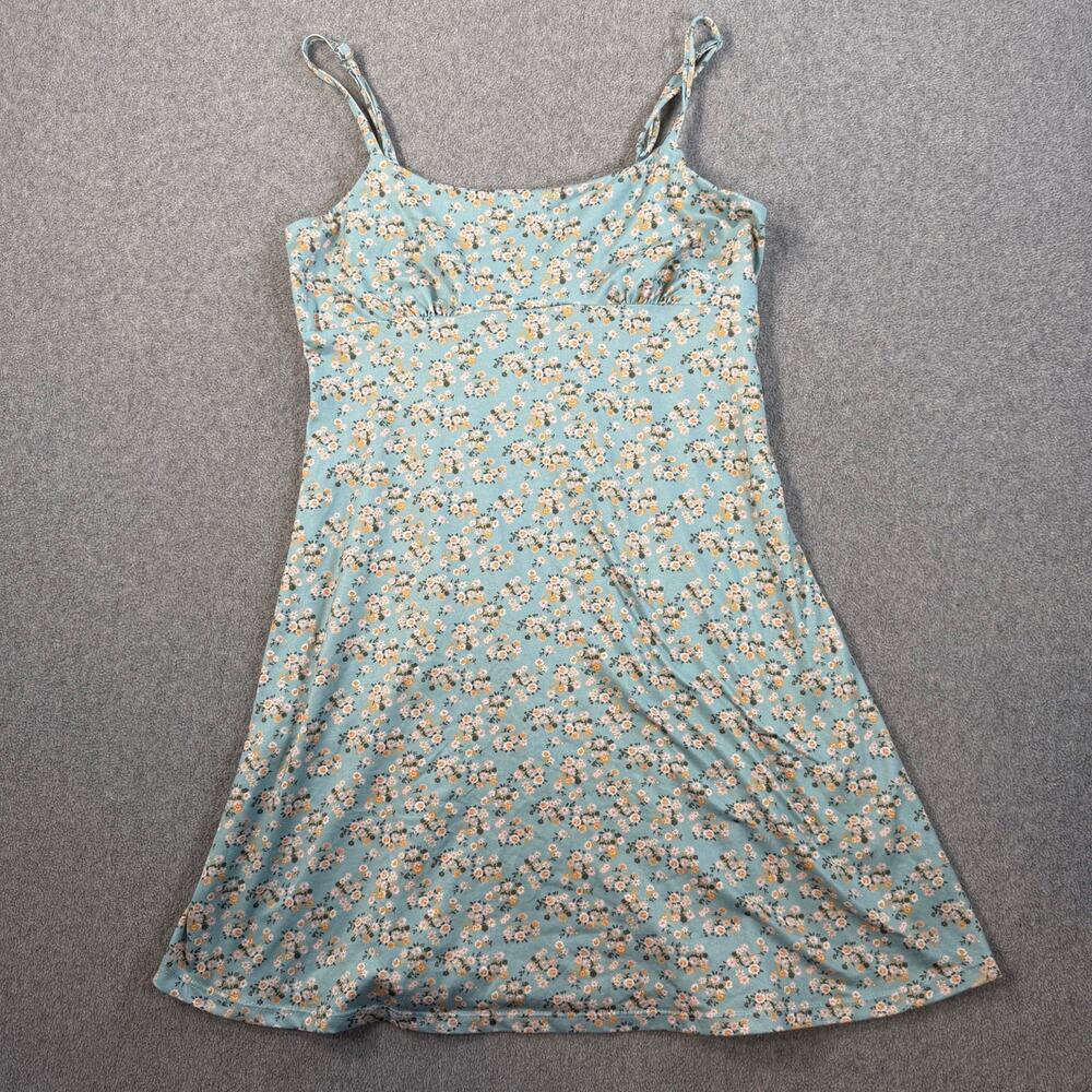 Altard State Women's Small Light Blue Floral Mini Slip Dress Adjustable Strap